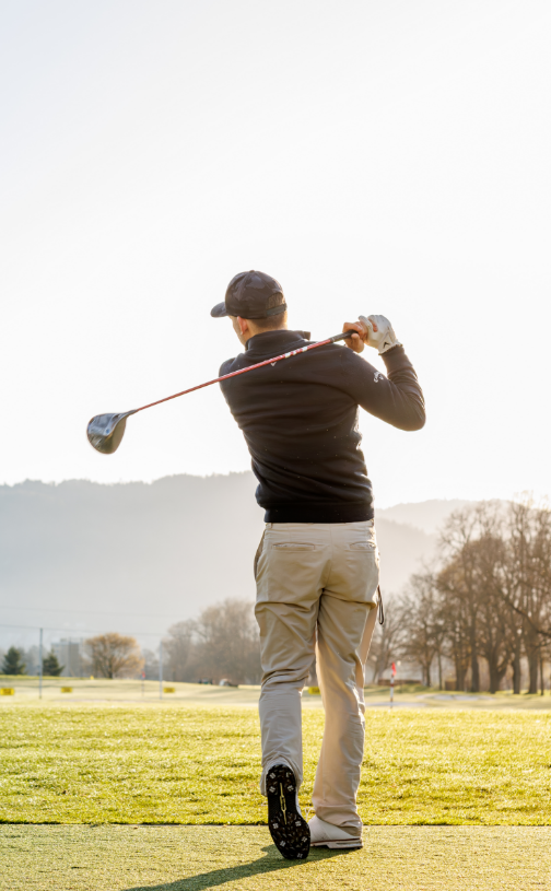 Andy Rösti auf dem Golf-Kurs